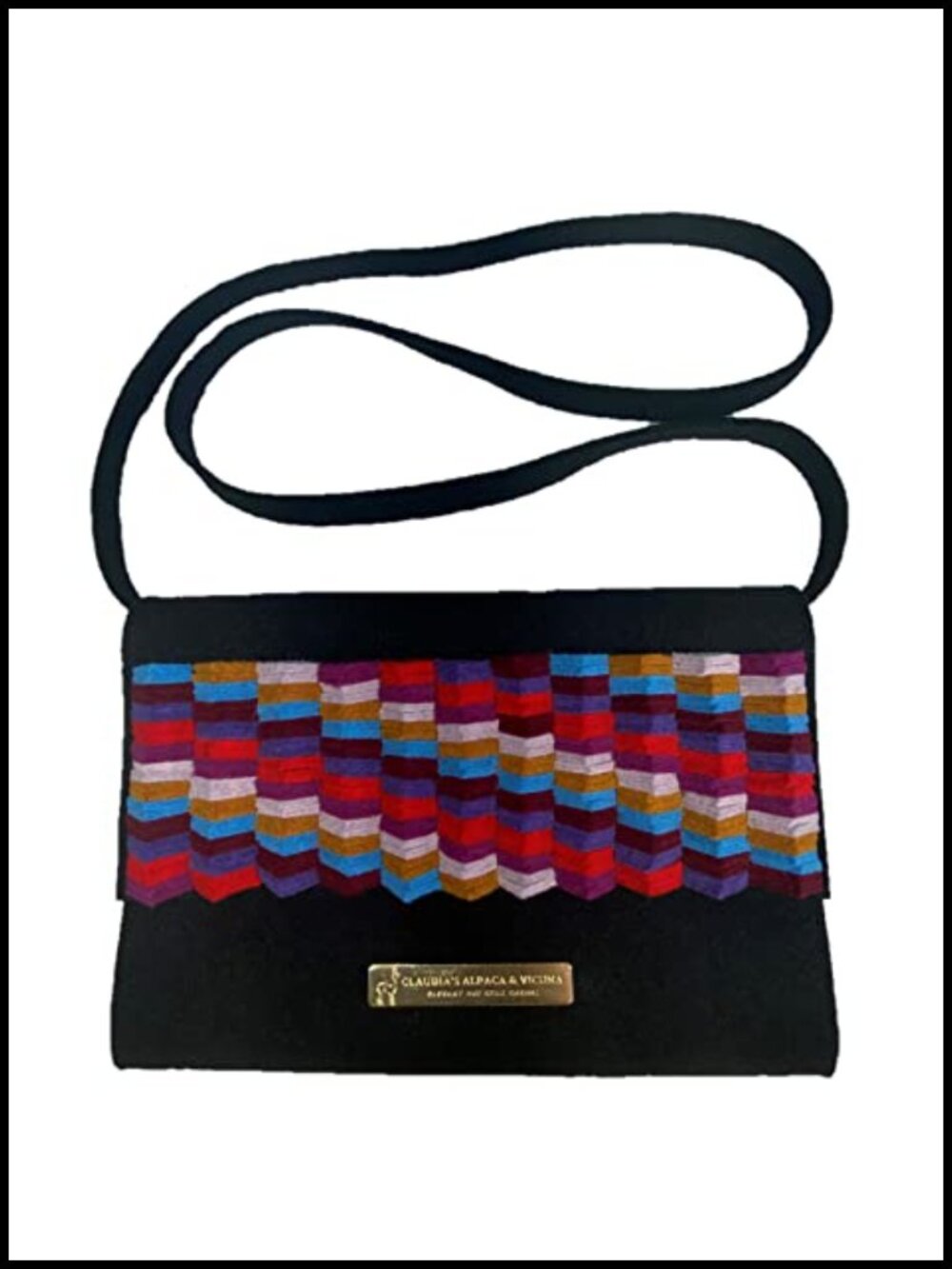 Elegant Evening Clutch Purse Crossbody Alpaca Felt Handcrafted Gift